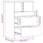 Preview: Nachttisch Altholz-Optik 40x36x65 cm Holzwerkstoff