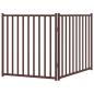 Preview: 2-tlg. Hundetor Faltbar Braun Eiche 160 cm Massivholz Tanne