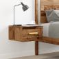 Preview: Wand-Nachttisch Altholz-Optik 35x35x20 cm