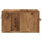 Preview: Wand-Nachttisch Altholz-Optik 35x35x20 cm