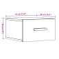 Preview: Wand-Nachttisch Altholz-Optik 35x35x20 cm