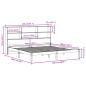 Preview: Massivholzbett mit Regal ohne Matratze 200x200 cm Kiefernholz