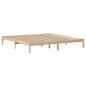 Preview: Massivholzbett mit Regal ohne Matratze 200x200 cm Kiefernholz