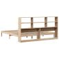 Preview: Massivholzbett mit Regal ohne Matratze 200x200 cm Kiefernholz