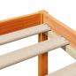 Preview: Massivholzbett mit Regal ohne Matratze Wachsbraun 140x200 cm