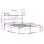 Preview: Massivholzbett mit Regal ohne Matratze Wachsbraun 140x200 cm