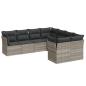 Preview: 8-tlg. Garten-Sofagarnitur mit Kissen Hellgrau Poly Rattan