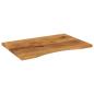 Preview: Schreibtischplatte mit Aussparung 80x60x2,5 cm Massivholz Mango