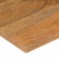 Preview: Schreibtischplatte mit Aussparung 80x60x2,5 cm Massivholz Mango