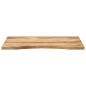 Preview: Schreibtischplatte mit Aussparung 80x60x2,5 cm Massivholz Mango