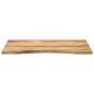 Preview: Schreibtischplatte mit Aussparung 90x60x2,5 cm Massivholz Mango