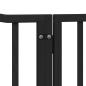 Preview: 8-tlg. Hundetor mit Tür Faltbar Schwarz 640 cm Pappelholz