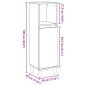 Preview: Badschrank Betongrau 30x30x100 cm Holzwerkstoff