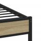 Preview: Metallbett ohne Matratze Sonoma-Eiche 100x190 cm
