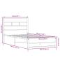 Preview: Metallbett ohne Matratze Sonoma-Eiche 100x190 cm