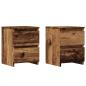 Preview: ARDEBO.de - Nachttische 2 Stk. Altholz-Optik 30×30×40 cm Holzwerkstoff