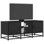 Preview: ARDEBO.de - TV-Schrank Schwarz 100x35x41 cm Holzwerkstoff und Metall