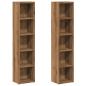 Preview: CD-Regale 2 Stk. Artisan-Eiche 21x16x93,5 cm Holzwerkstoff