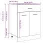 Preview: Unterschrank Artisan-Eiche 60x46x81,5 cm Holzwerkstoff