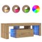 Preview: TV-Schrank mit LED Artisan-Eiche 120x36,5x40 cm Holzwerkstoff
