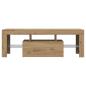 Preview: TV-Schrank mit LED Artisan-Eiche 120x36,5x40 cm Holzwerkstoff