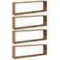 Preview: Würfel-Wandregale 4 Stk. Altholz-Optik 100x15x30 Holzwerkstoff