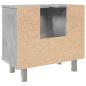 Preview: Badezimmerschrank Betongrau 60x32x53,5 cm Holzwerkstoff