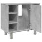 Preview: Badezimmerschrank Betongrau 60x32x53,5 cm Holzwerkstoff