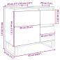 Preview: Waschbeckenunterschrank Altholz-Optik 65x33x60 cm Holzwerkstoff