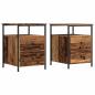 Preview: Nachttische 2 Stk. Altholz-Optik 44x45x60 cm Holzwerkstoff