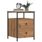 Preview: ARDEBO.de - Nachttische 2 Stk. Artisan-Eiche 44x45x60 cm Holzwerkstoff