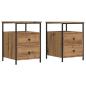 Preview: Nachttische 2 Stk. Artisan-Eiche 44x45x60 cm Holzwerkstoff