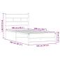 Preview: Metallbett ohne Matratze Eichen-Optik 100x200 cm