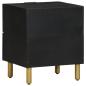 Preview: Nachttische 2 Stk. Schwarz 40x33x46 cm Massivholz Mango