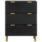Preview: Sideboard Schwarz 60x33x75 cm Holzwerkstoff
