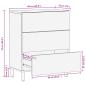 Preview: Sideboard Schwarz 60x33x75 cm Holzwerkstoff