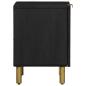 Preview: Nachttische 2 Stk. Schwarz 40x33x46 cm Massivholz Mango