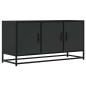Preview: TV-Schrank Schwarz 100x35x50 cm Holzwerkstoff und Metall