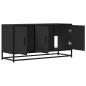 Preview: TV-Schrank Schwarz 100x35x50 cm Holzwerkstoff und Metall