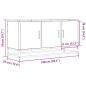 Preview: TV-Schrank Schwarz 100x35x50 cm Holzwerkstoff und Metall