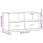 Preview: TV-Schrank Schwarz 80x31x39,5 cm Holzwerkstoff und Metall