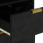 Preview: Badschrank Schwarz 38x33x160 cm Massivholz Mango