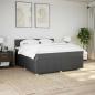 Preview: Boxspringbett mit Matratze Dunkelgrau 180x200 cm Stoff