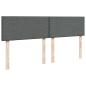 Preview: Boxspringbett mit Matratze Dunkelgrau 180x200 cm Stoff