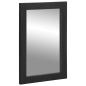 Preview: ARDEBO.de - Badspiegel Schwarz 50x70x2,5 cm Holzwerkstoff und Messing