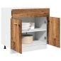 Preview: ARDEBO.de - Schubunterschrank Altholz-Optik 80x46x81,5 cm Holzwerkstoff