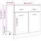 Preview: Schubunterschrank Altholz-Optik 80x46x81,5 cm Holzwerkstoff