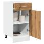 Preview: ARDEBO.de - Schubunterschrank Artisan-Eiche 40x46x81,5 cm Holzwerkstoff