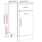 Preview: Schubunterschrank Artisan-Eiche 40x46x81,5 cm Holzwerkstoff