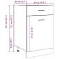 Preview: Schubunterschrank Altholz-Optik 50x46x81,5 cm Holzwerkstoff